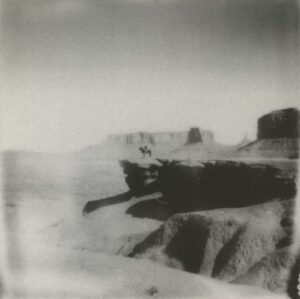 A black and white photo of some rocks