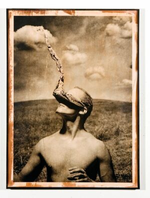 A man with his head in the air