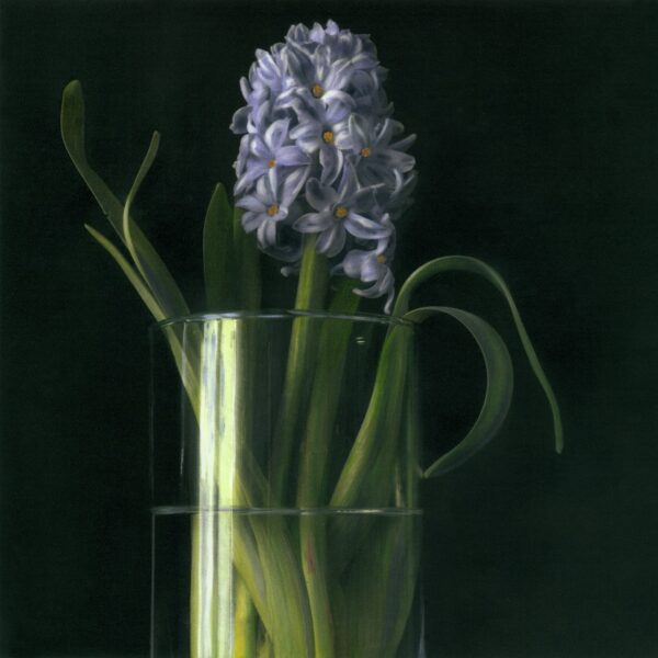 A glass vase with flowers in it