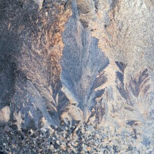 A close up of the ice on the ground
