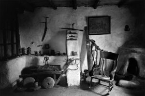 A room with many items on the wall