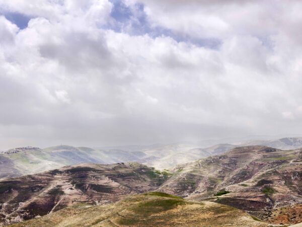 A view of the mountains from above.