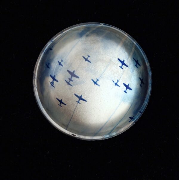 A close up of the lens of an aircraft