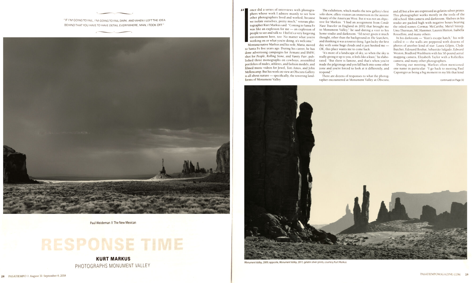 Black-and-white photographs of Monument Valley.