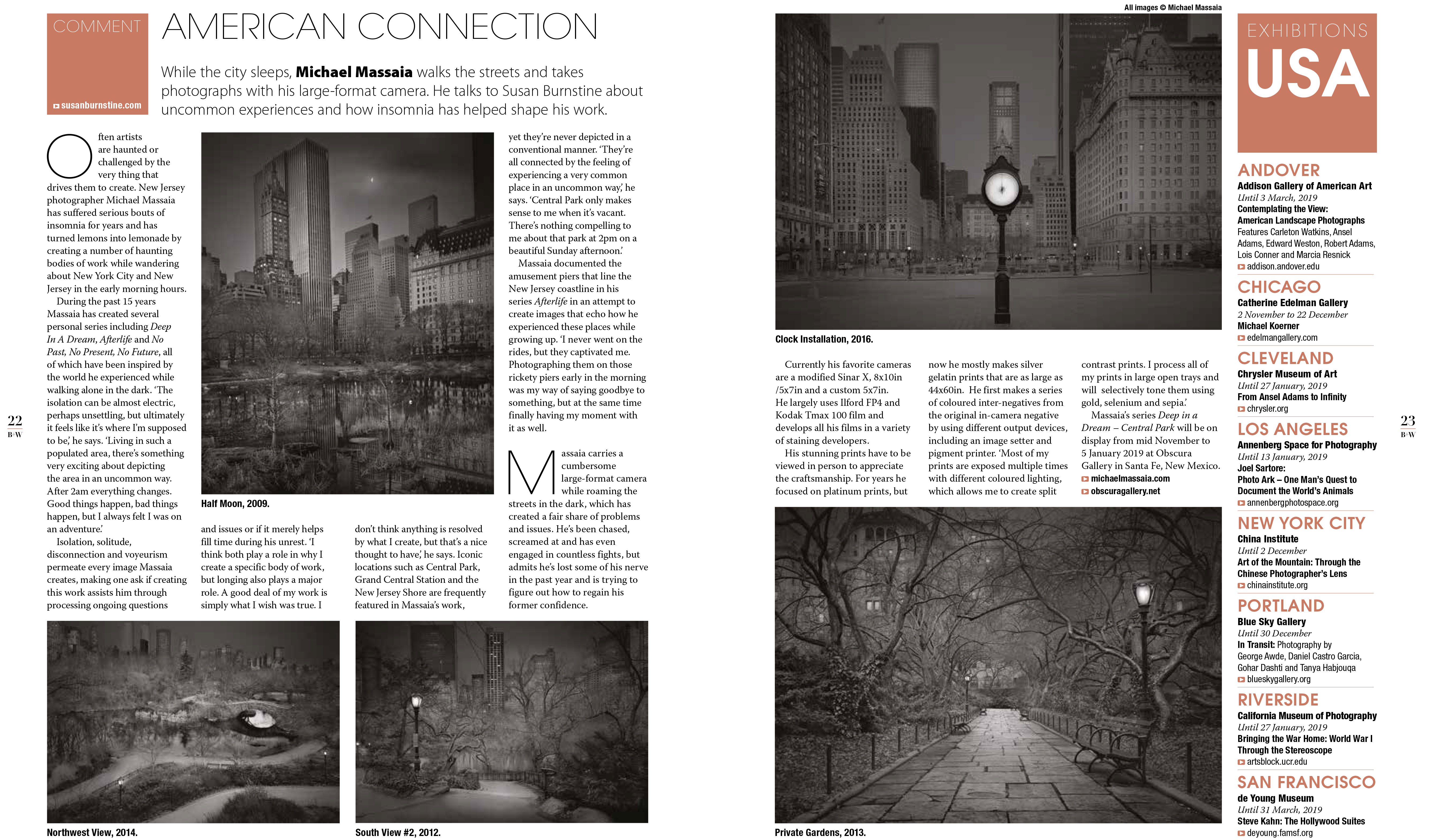 Black & White Photography Magazine (UK) Article on Michael Massaia