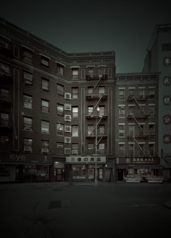 A black and white photo of an old building.