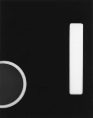 A black and white photo of an object.