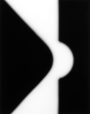 A black and white image of an abstract shape.