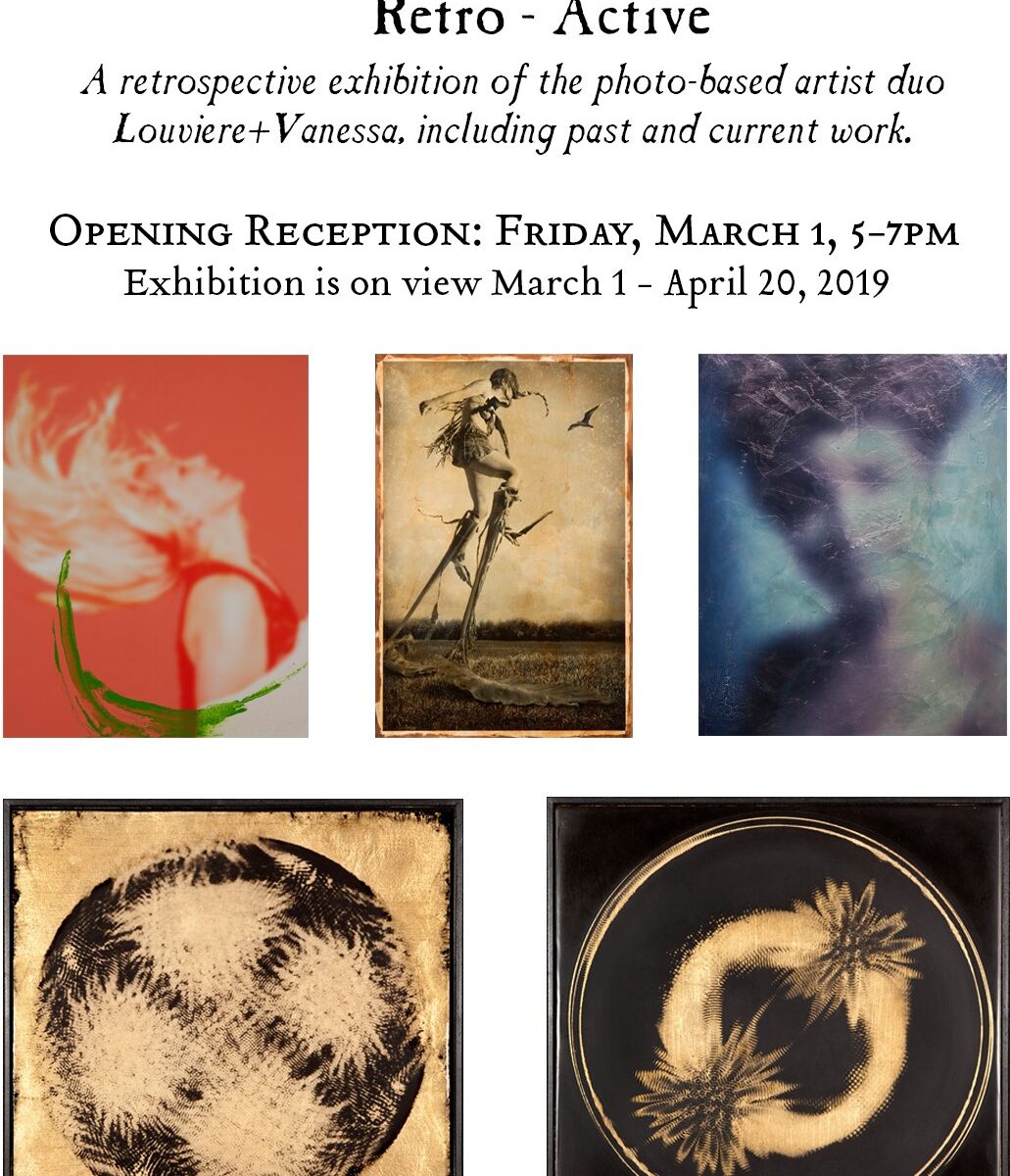 Art exhibition announcement for Louviere+Vanessa.