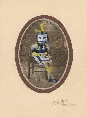 A painting of a woman sitting in a chair.