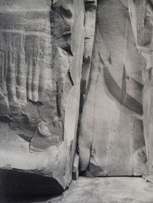 A black and white photo of some rocks