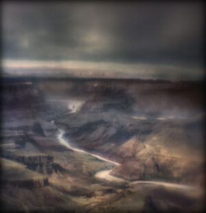 A view of the desert from above.