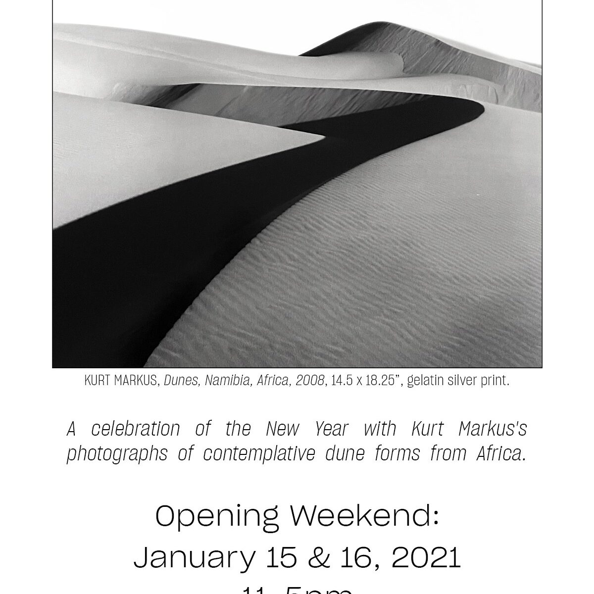Black and white dunes photograph by Kurt Markus.