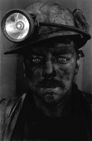 A man with a helmet on his head.
