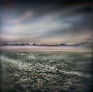 A photo of the ocean taken from an island.
