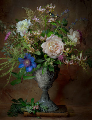 A vase filled with flowers on top of a table.