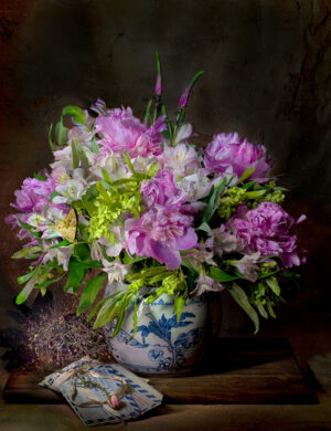 A vase of flowers on top of a table.