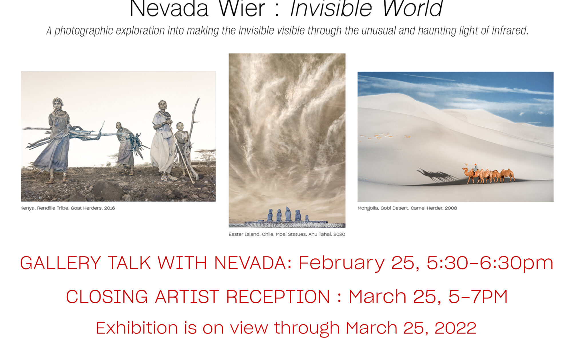 Nevada Wier exhibition announcement and images.