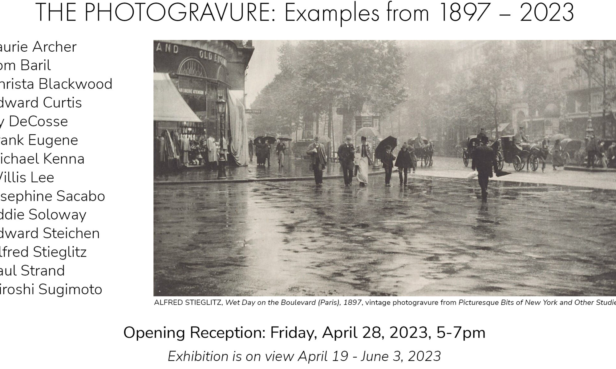 Exhibition poster featuring Alfred Stieglitz's work.