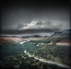 A view of the valley from above.