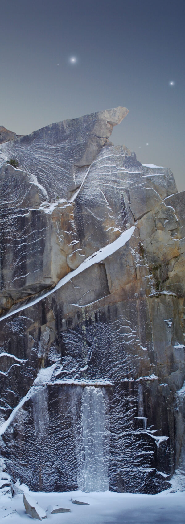 A close up of the side of a rock wall