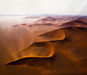 A view of the desert from above.