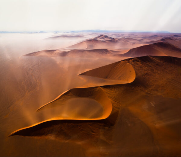 A view of the desert from above.