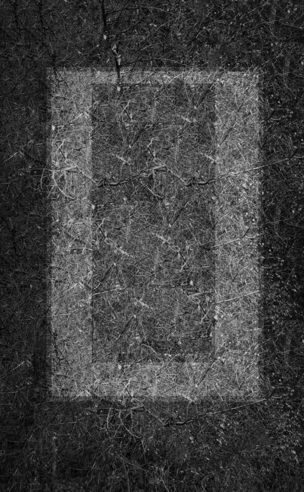 A black and white photo of a street.