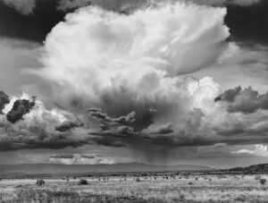 A black and white photo of a cloud formation