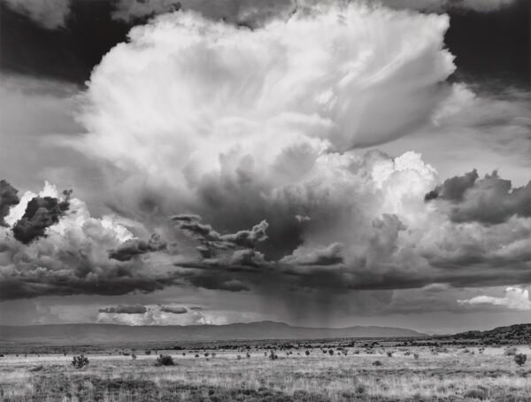 A black and white photo of a cloud formation