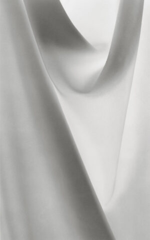 A white cloth with a drape on it