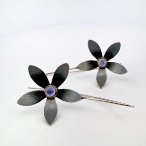 KARIN WORDEN. Blue Lotus Drop Earrings