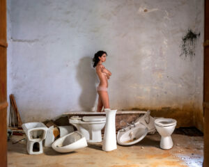 RANIA MATAR. Rhea (In the Bathtub), Abandoned Home in Achrafieh, Beirut, Lebanon, 2024