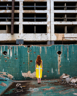 RANIA MATAR. Petra, Holiday Inn Hotel Pool (the hotel has been destroyed since 1976 shortly after it was built), Beirut, Lebanon, 2021