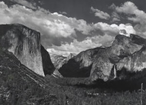 ANSEL ADAMS. Yosemite Valley from Wawona Tunnel, c. 1936