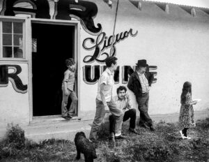 LYNN ADLER. Outside the bar