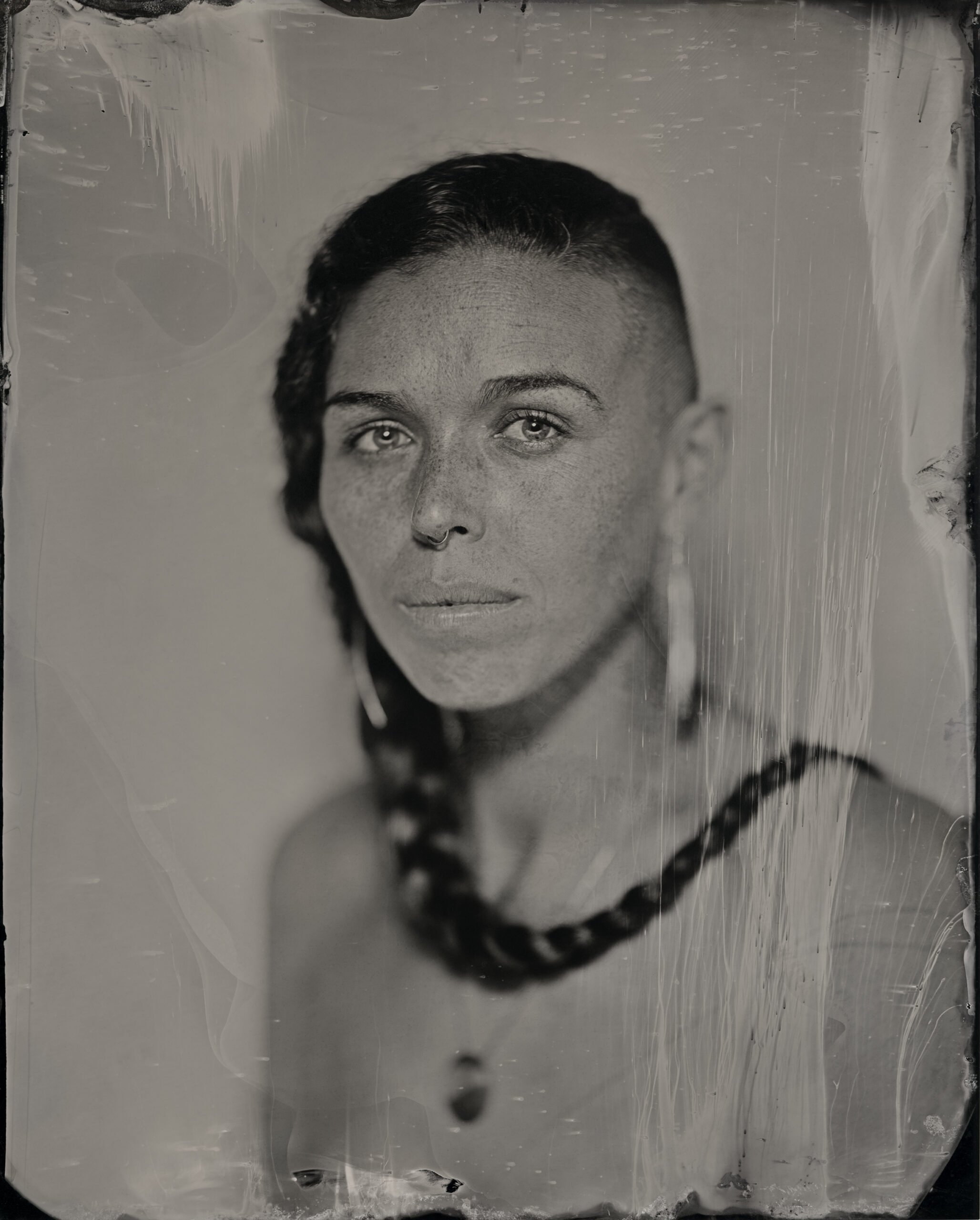 KALI SPITZER. Portrait of Larissa Grieves, Nisga’a, Gitxsan, And Métis, Swedish, Irish and Scottish. Made 2021 on unceded territory of Musqueam, Squamish, and Tsleil- Waututh Nations, 2021